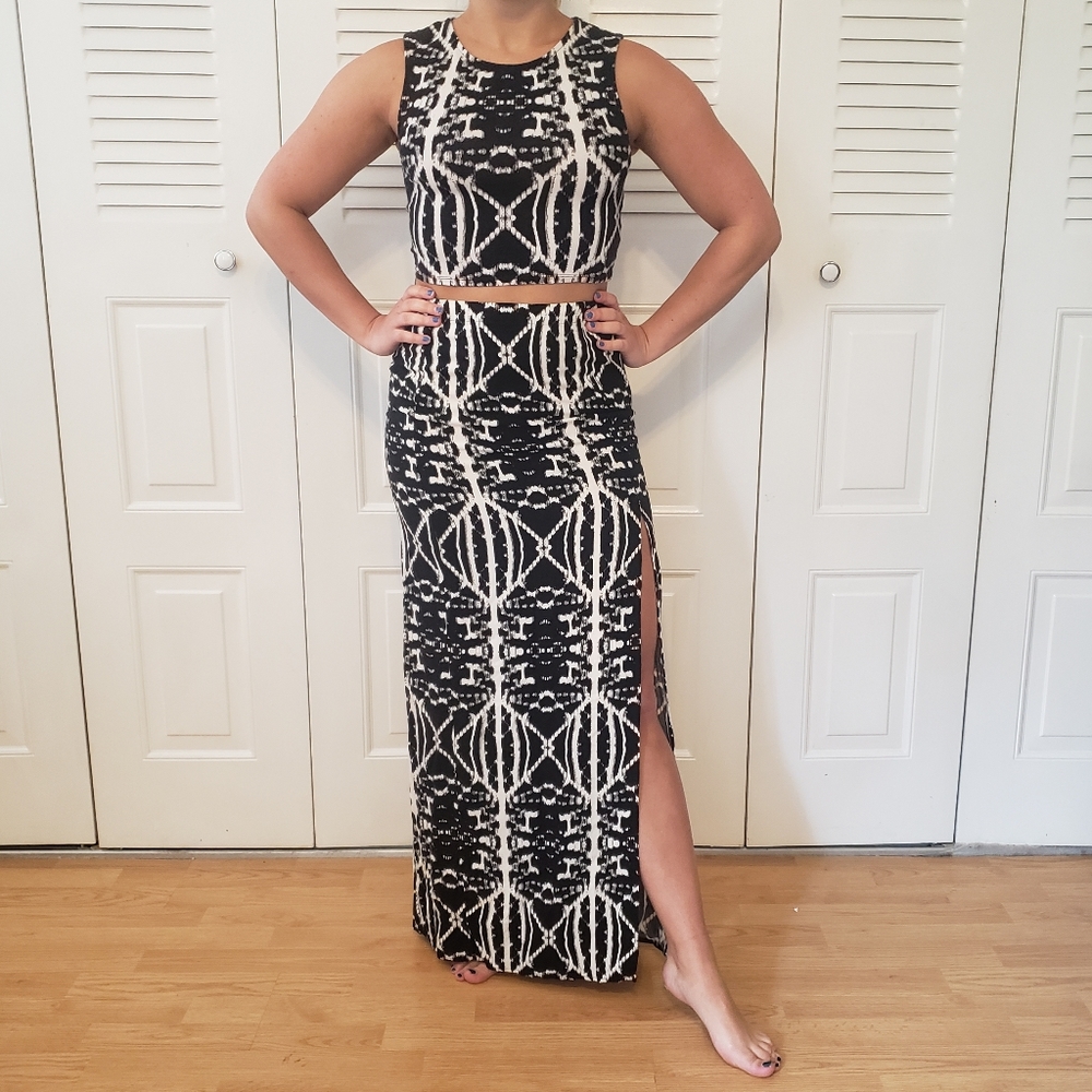 Express Maxi Skirt with matching crop top